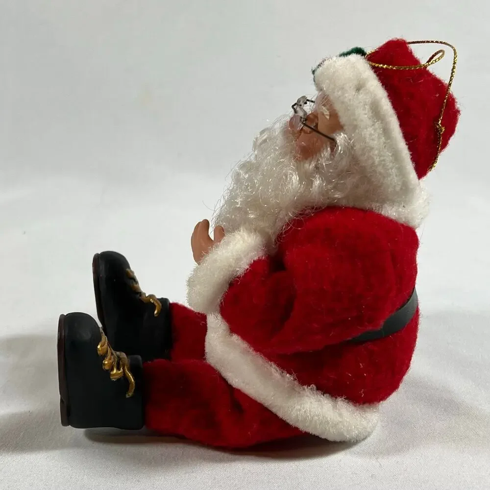 Vintage 1998 Holiday Creations Santa Claus Figurine Ornament Posable Arms & Legs